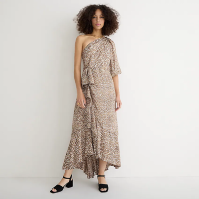 J crew one 2024 shoulder ruffle dress